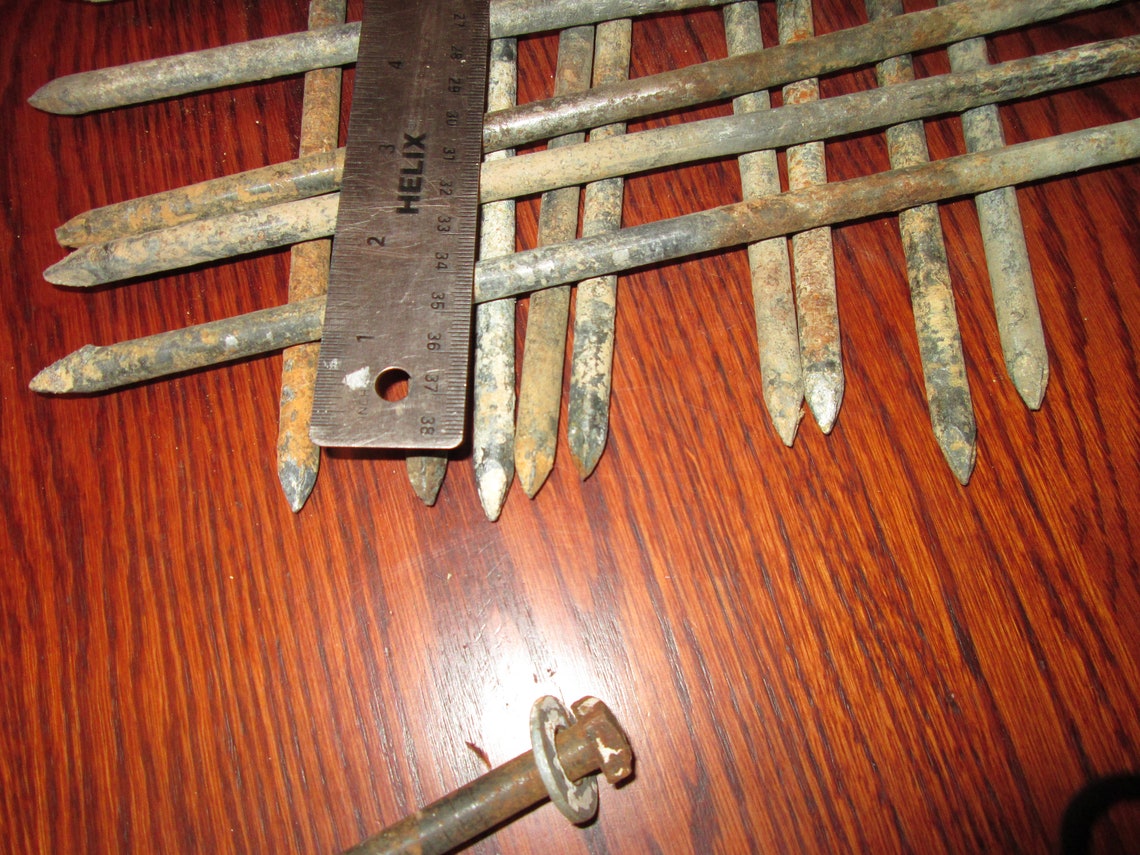 Vintage Nails 12'' & Screws Assorted Lot Etsy