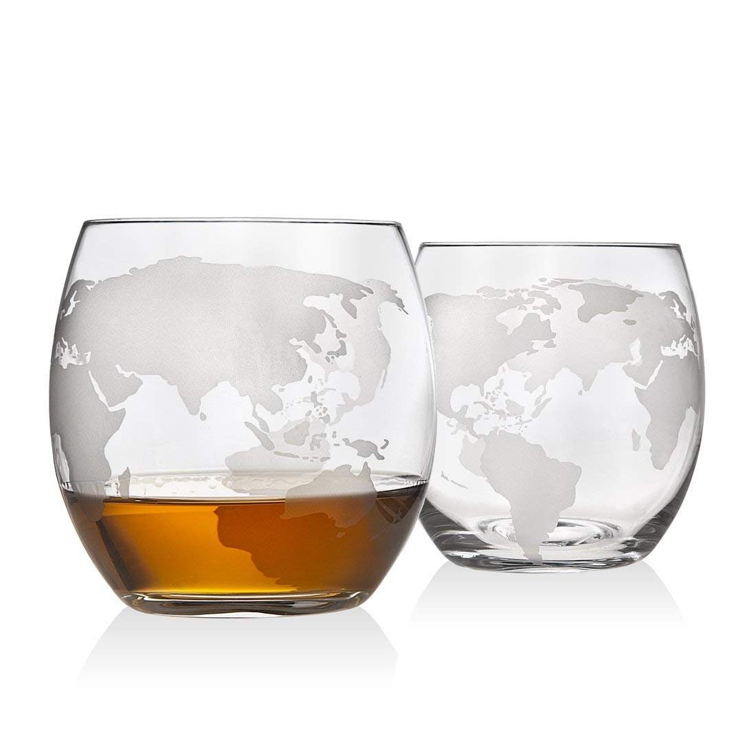 Etched World Decanter Whiskey Globe Whiskey Gift Set Globe Etsy