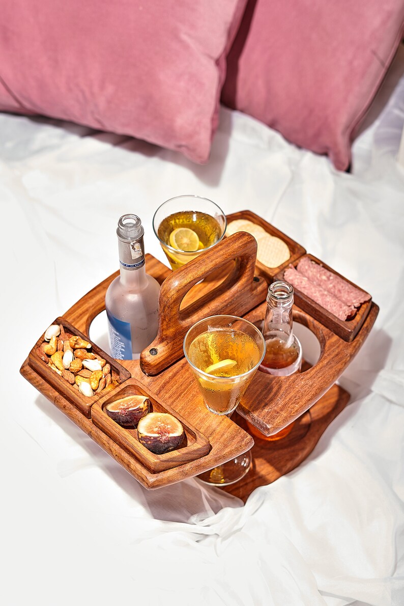 Handmade Wooden Outdoor Folding Picnictable, Portable Mini Wooden