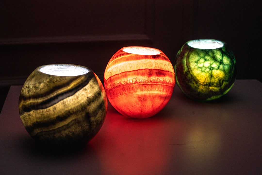 Alabaster Candle Holder Egyptian Tealight and Votive Candles Holders