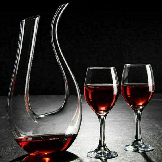 1500ml U Shape Wine Decanter Crystal Glass Wine Pourer Red Wine Carafe