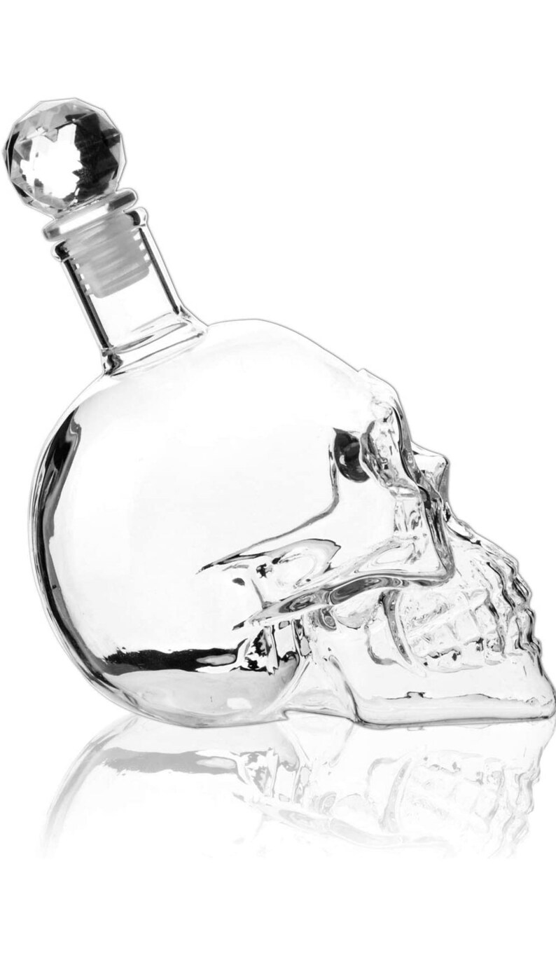 Gothic Bars Skull Whiskey Decanter 1000ml Glass Skull Head Etsy