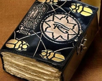 Handmade Leather Book of Hamunaptra Journal: Egyptian Embossed Grimoire