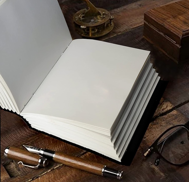 Handmade Leather Journal: Sun & Moon Embossed Grimoire Sketchbook - Etsy