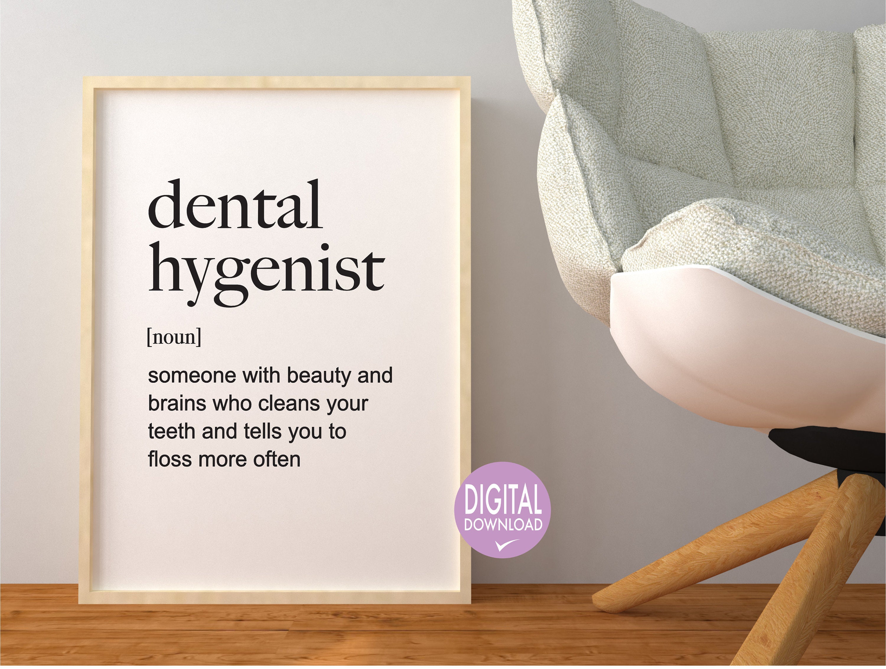 Dental Hygienist Quote Funny Dental Hygienist Definition Etsy