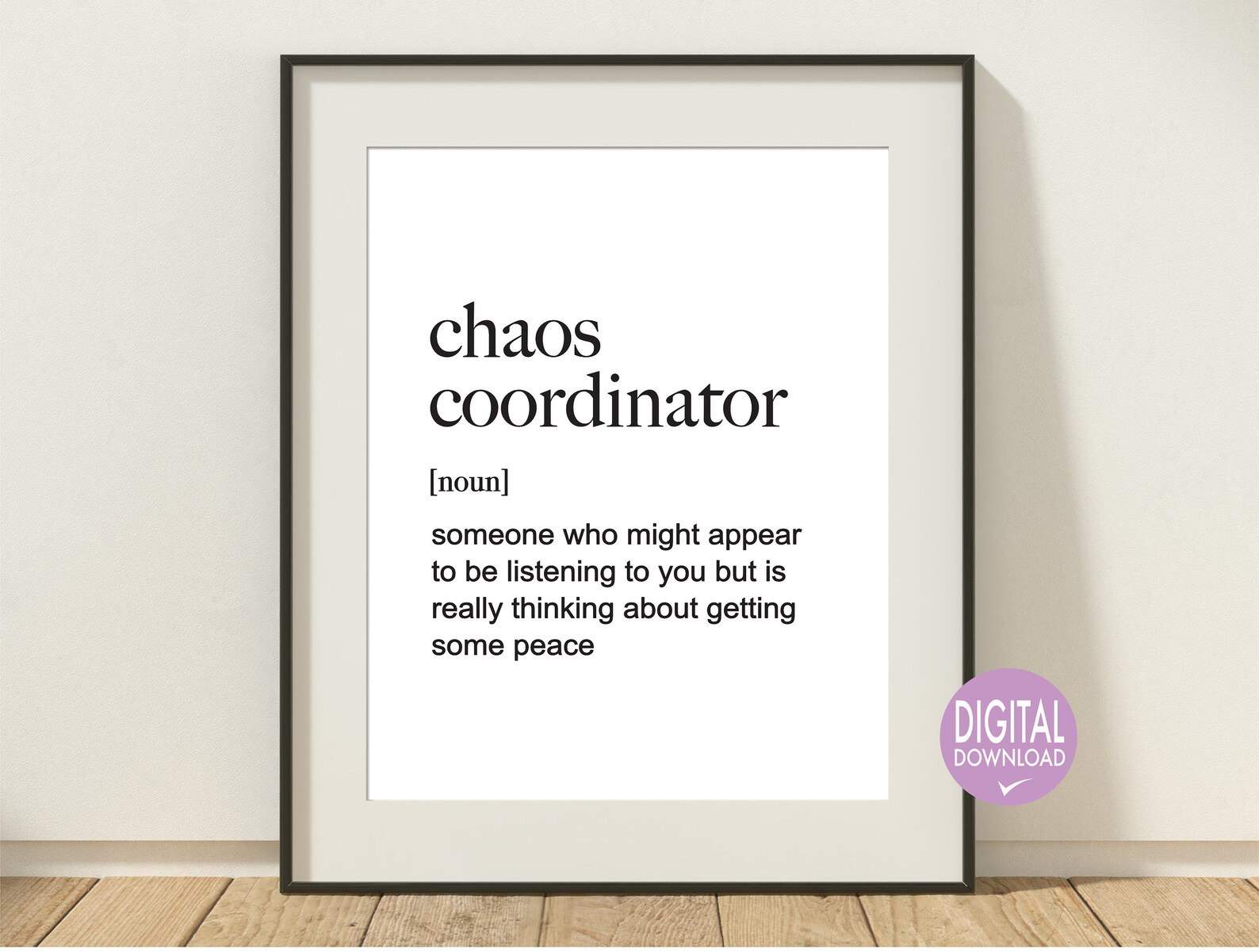 Chaos Coordinator Quote Funny Chaos Coordinator Definition Etsy