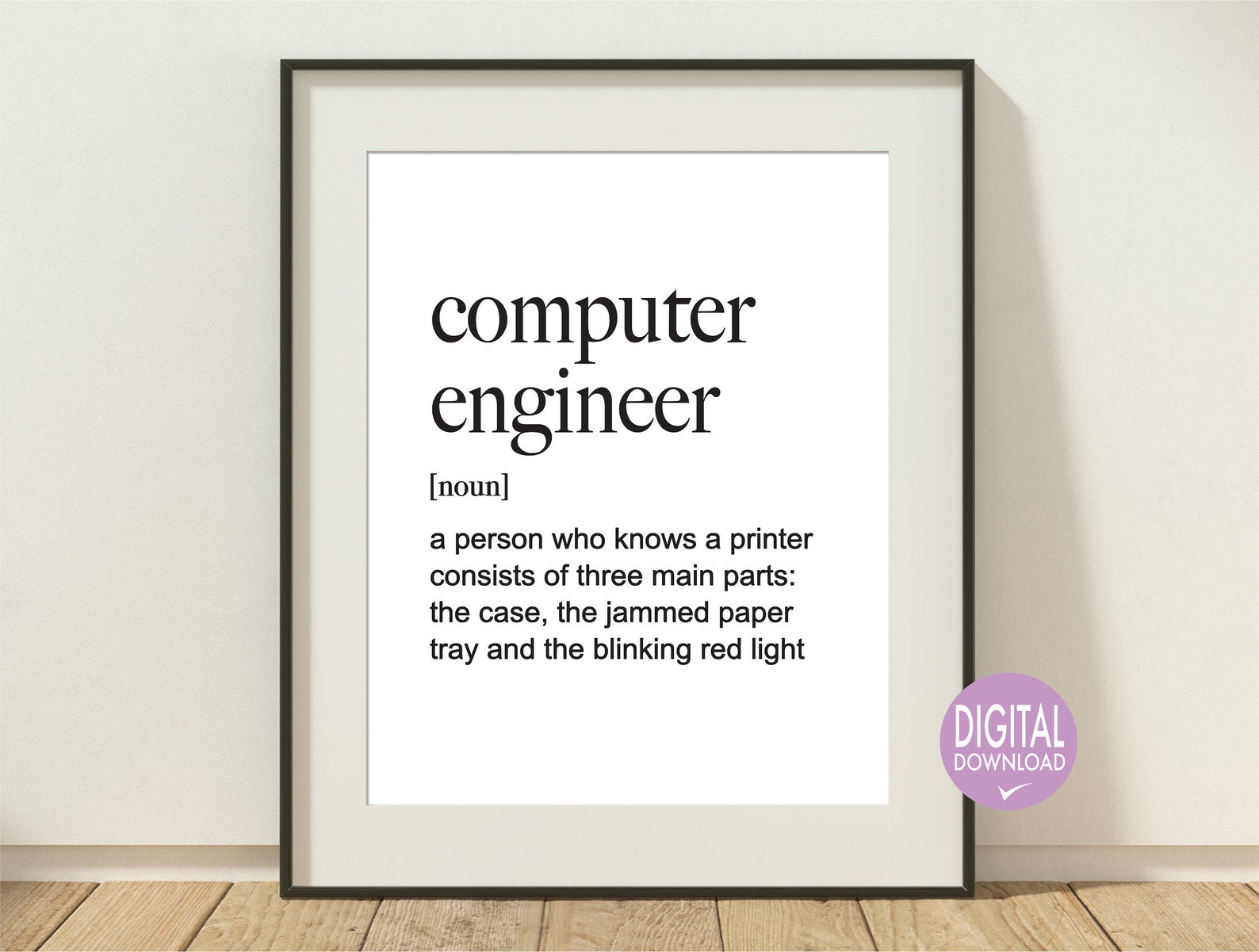 Computer Engineer Quote Funny Computer Engineer Definition Etsy