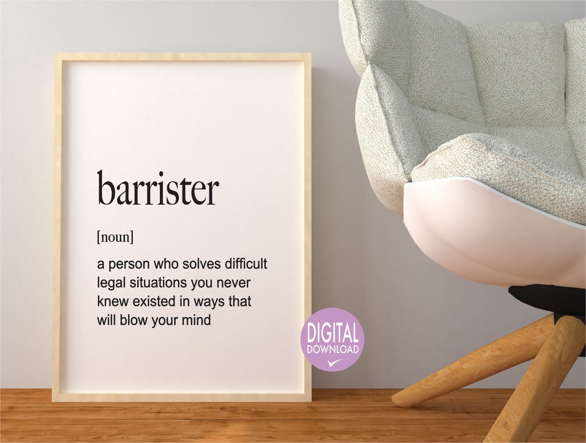 Barrister Quote Funny Barrister Definition Print Instant Etsy