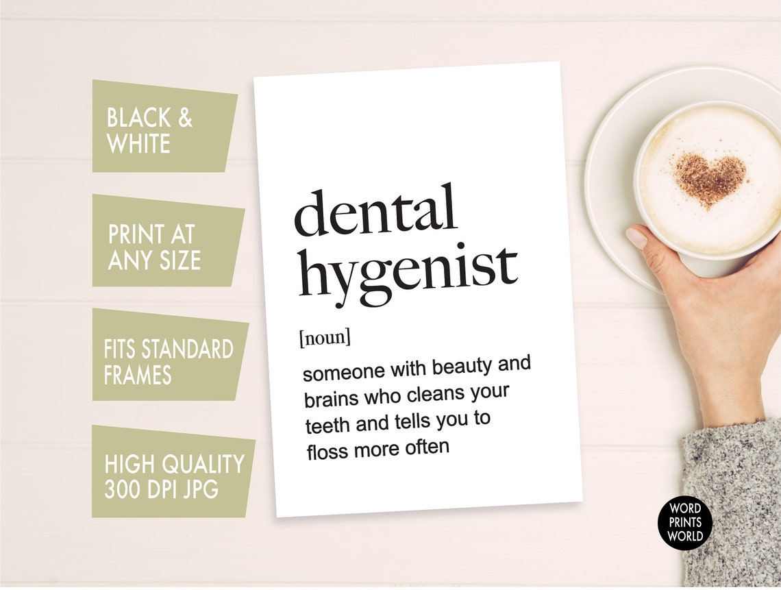 Dental Hygienist Quote Funny Dental Hygienist Definition Etsy