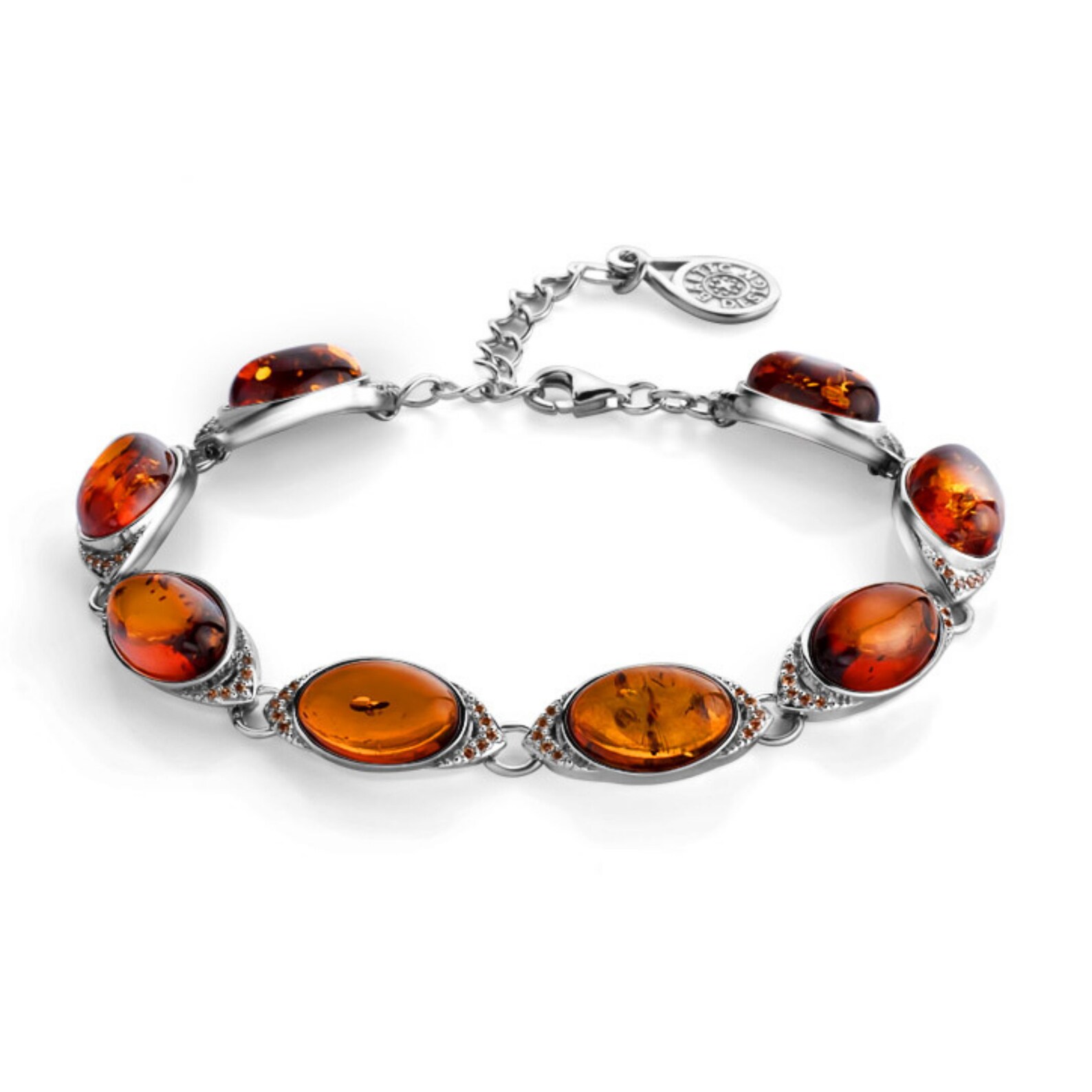 Bracelet Silver with Genuine Amber 925 Sterling Silver Etsy