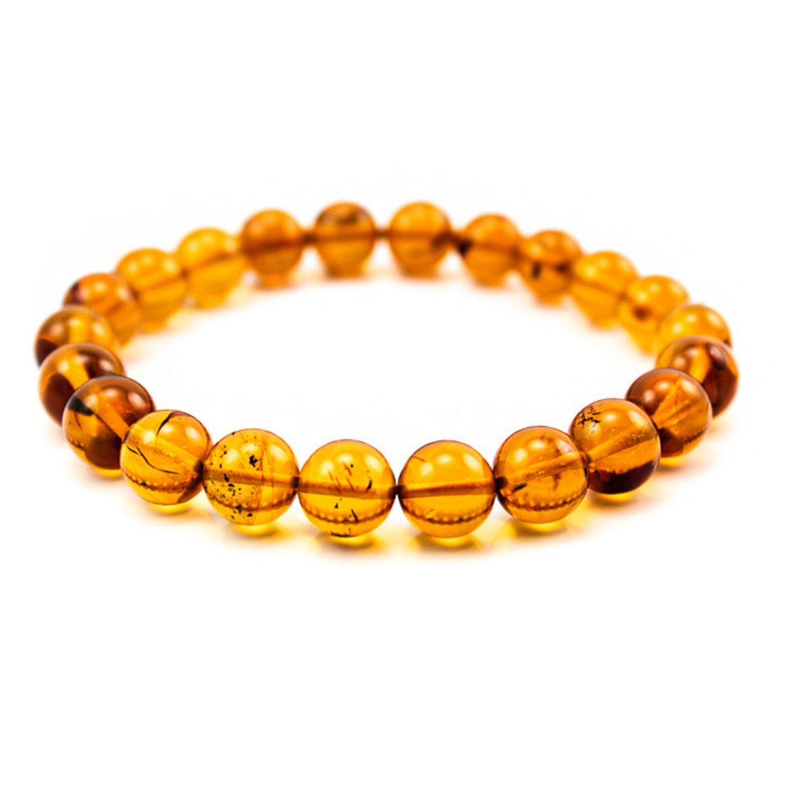 Amber Bead Bracelet Round Genuine Natural Baltic Handmade | Etsy