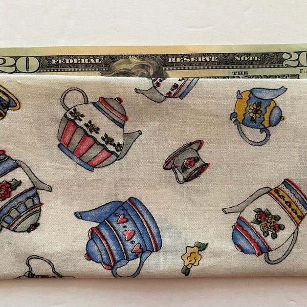 Tea Fabric Cash Envelope