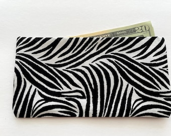 Zebra Fabric Cash Envelope