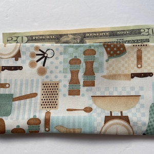 Kitchen Utensils Fabric Cash Envelopes