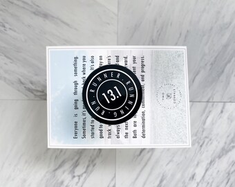 13.1 Half Marathon Runner Sticker: Minimalist Waterproof Vinyl