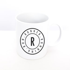 Run Runner Running Mug: Minimalistic Marathon Runner Gift