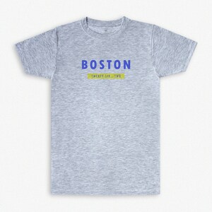 Boston Twenty Six Point Two Performance Short Sleeve Shirt, Blue and Yellow Minimalistic Unisex Runners Tee, Unisex Marathoner Tshirt