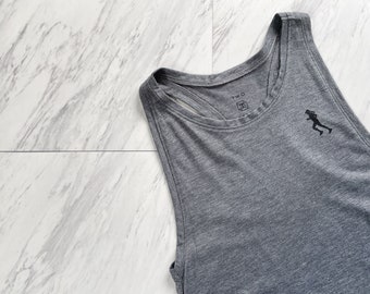 Womens Running Tank Top: Dark Gray Performance Shirt