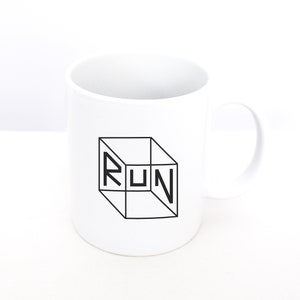 RUN Mug Minimalistic, Runner Mug, Running Gift Men, Running Gift Women, Marathon Training, New Runner Gift, Running Lover Gift