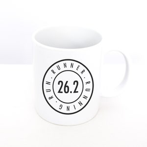 26.2 Run Runner Running Mug, Marathon Runner Mug, Gifts for Runners, Unisex Running Gifts, Marathon Gift, Marathon Training, Marathon Mug