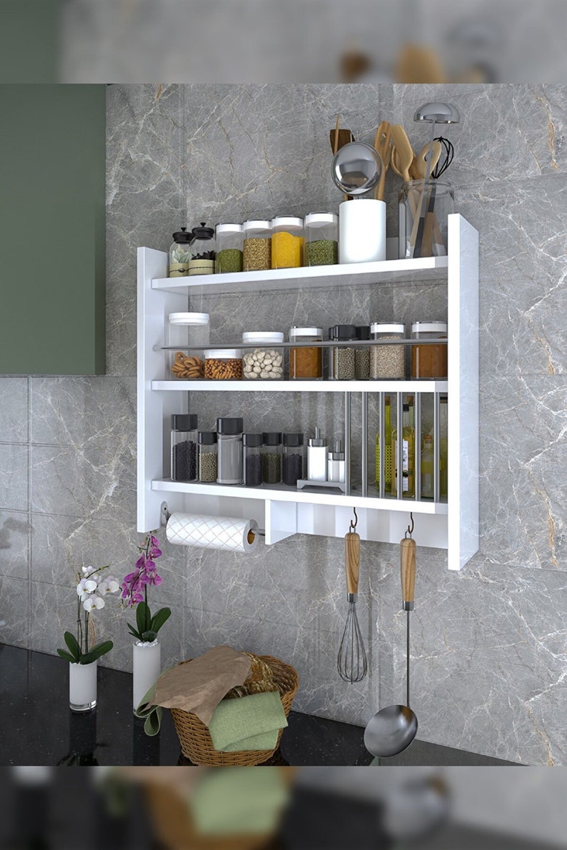 Wood Kitchen Shelf Wood Kitchen Shelving Storage & Etsy