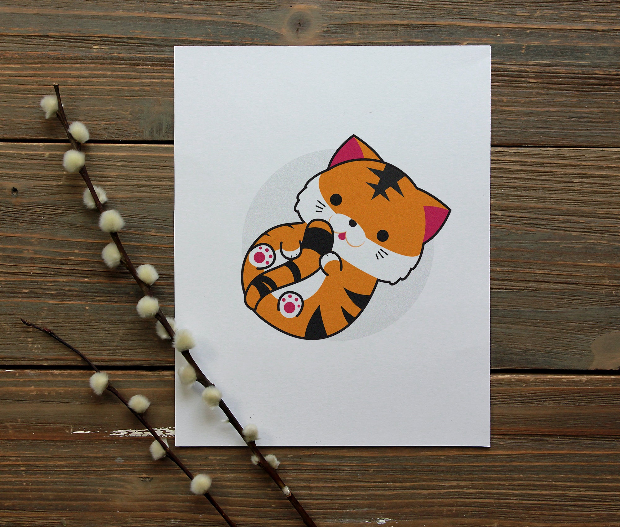 Kawaii Tiger SVG Illustration, Cute Tiger Vector Art, Anime Chibi Tiger  Digital Print - Etsy