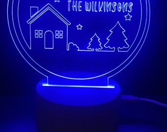 Personalised Christmas LED decoration