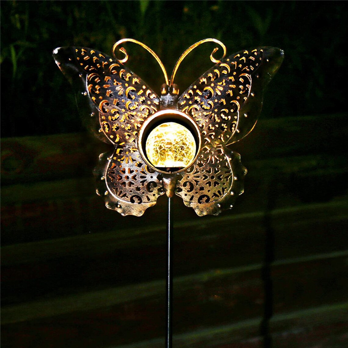 Butterfly Solar Light Stake Garden Pathway Walkway Decor Solar Etsy
