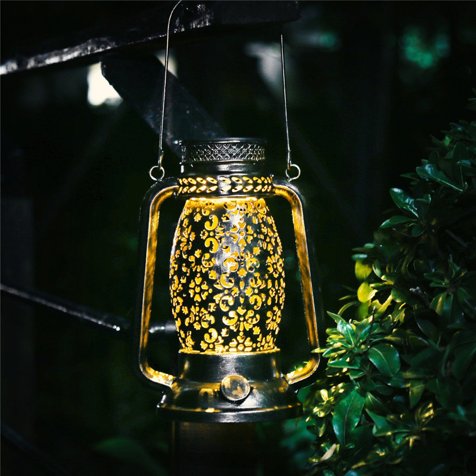 Solar Lantern Garden Decor Outdoor Waterproof Light Retro Etsy