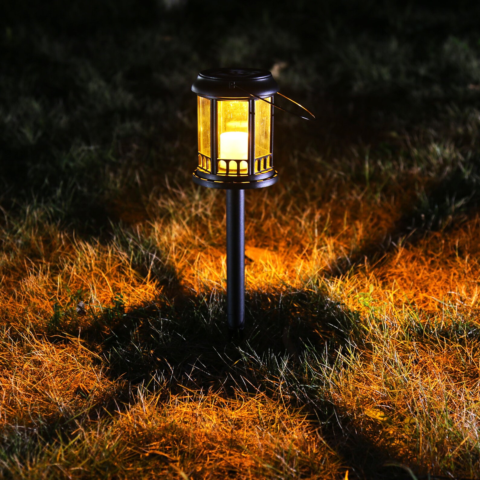 Kaliqo Lot De 6 Lanternes Solaires D'extérieur Kaligo étanches à Flamme Vacillante Pour Décoration De Jardin Ou De Cour, Ressemble à Un Vrai Feu