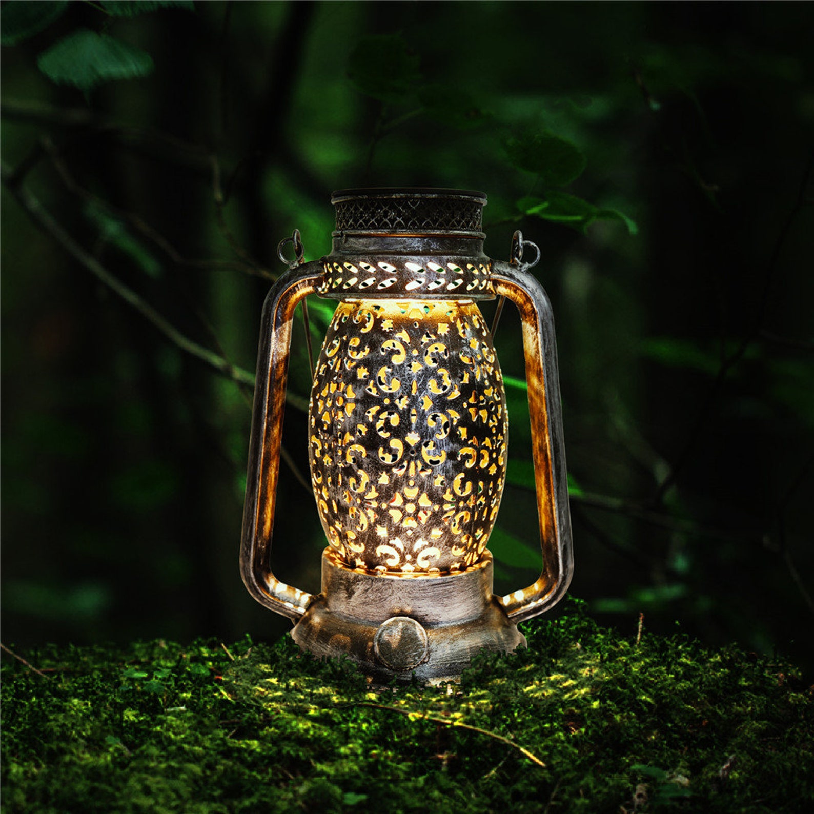 Solar Lantern Garden Decor Outdoor Waterproof Light Retro Etsy