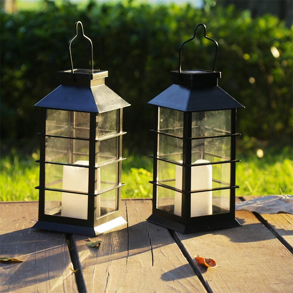 2 Packs Solar Lantern Outdoor Garden Yard Pathway Hanging LED | Etsy