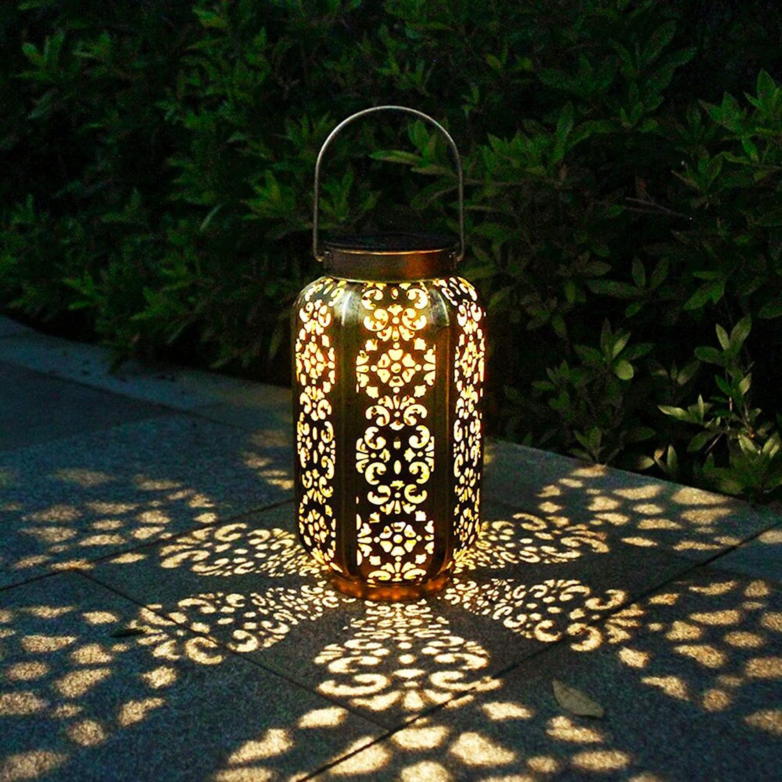 Outdoor Solar Hanging Lantern Garden Decor LED Solar Power Etsy