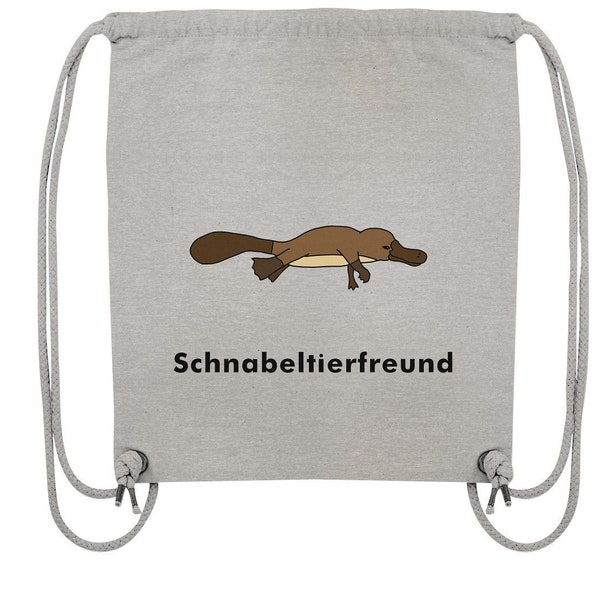 Bolsa de gimnasio "Schnabeltierfreund": Regalo original para los aficionados al ornitorrinco grande y pequeño - Organic Gym-Bag