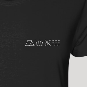 Herren T-Shirt PADDELN im Minimal Design - 100% Organic Bio Baumwolle - für Kanu, Kajak, Canadier, Camping, Zelten, Natur, Lieblingsstück!