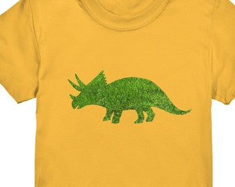 Kinder-T-shirt "Triceratops on the Meadow": individueel design voor kleine dinosaurusvrienden - Premium kindershirt