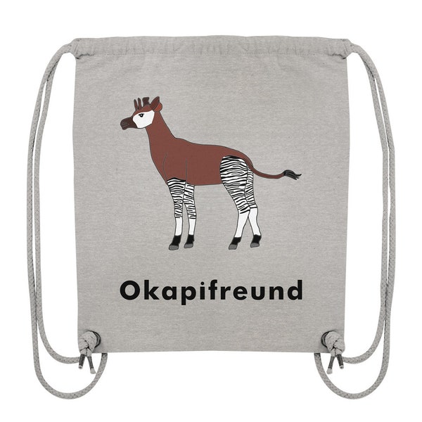 Turnbeutel "Okapifreund": Einzigartiges Geschenk für große und kleine Okapi-Fans - Organic Gym-Bag