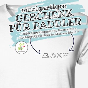 Herren T-Shirt PADDELN im Minimal Design - 100% Organic Bio Baumwolle - für Kanu, Kajak, Canadier, Camping, Zelten, Natur, Lieblingsstück!