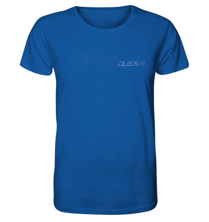 Herren T-Shirt PADDELN im Minimal Design - 100% Organic Bio Baumwolle - für Kanu, Kajak, Canadier, Camping, Zelten, Natur, Lieblingsstück!
