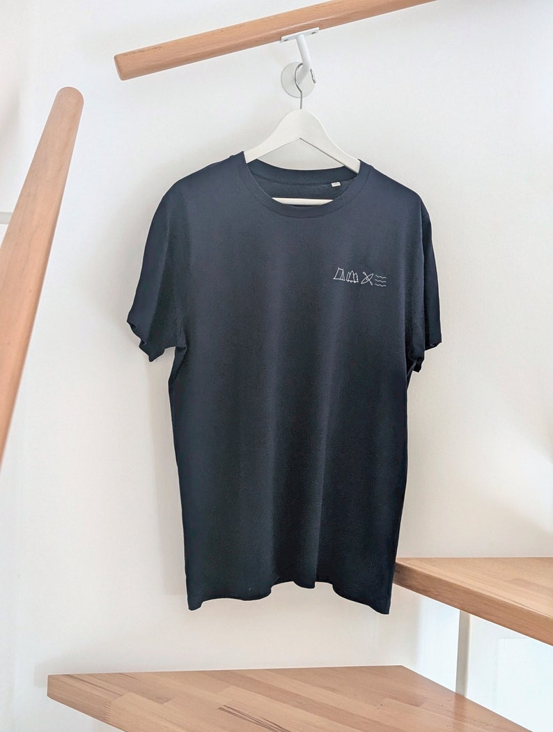 Herren T-Shirt PADDELN im Minimal Design - 100% Organic Bio Baumwolle - für Kanu, Kajak, Canadier, Camping, Zelten, Natur, Lieblingsstück!