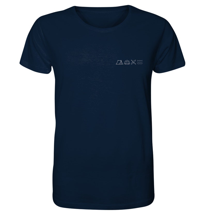 Herren T-Shirt PADDELN im Minimal Design - 100% Organic Bio Baumwolle - für Kanu, Kajak, Canadier, Camping, Zelten, Natur, Lieblingsstück!