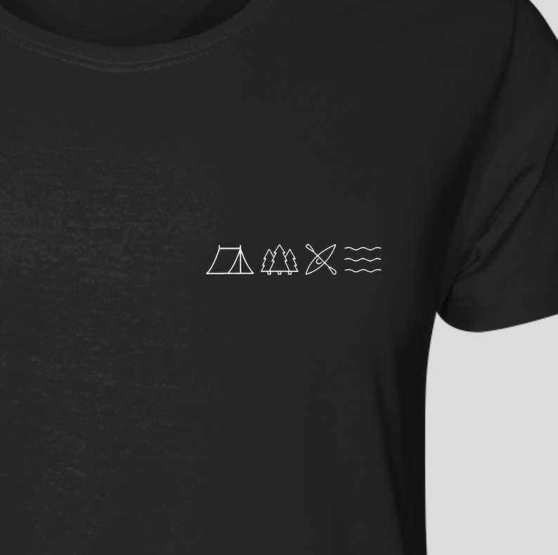 Herren T-Shirt PADDELN im Minimal Design - 100% Organic Bio Baumwolle - für Kanu, Kajak, Canadier, Camping, Zelten, Natur, Lieblingsstück!