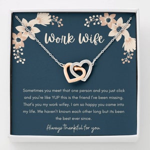 Gift For My Favorite Coworker, Work Wife, Work Bestie Gift, Friend, Buddy, Mate, Partner, Nurse Work Wife Gift, Work Wife Jewelry, Necklace