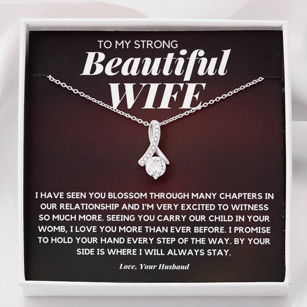 Gift To My Pregnant Wife, Push Presents, Birthday Gift, Newly Expecting Wife, Necklace, New Mom Gift From Husband, First Time Mama,Maternity