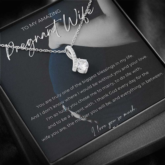 Baby Bump Necklace Jewelry for My Pregnant Wife Gift for First
