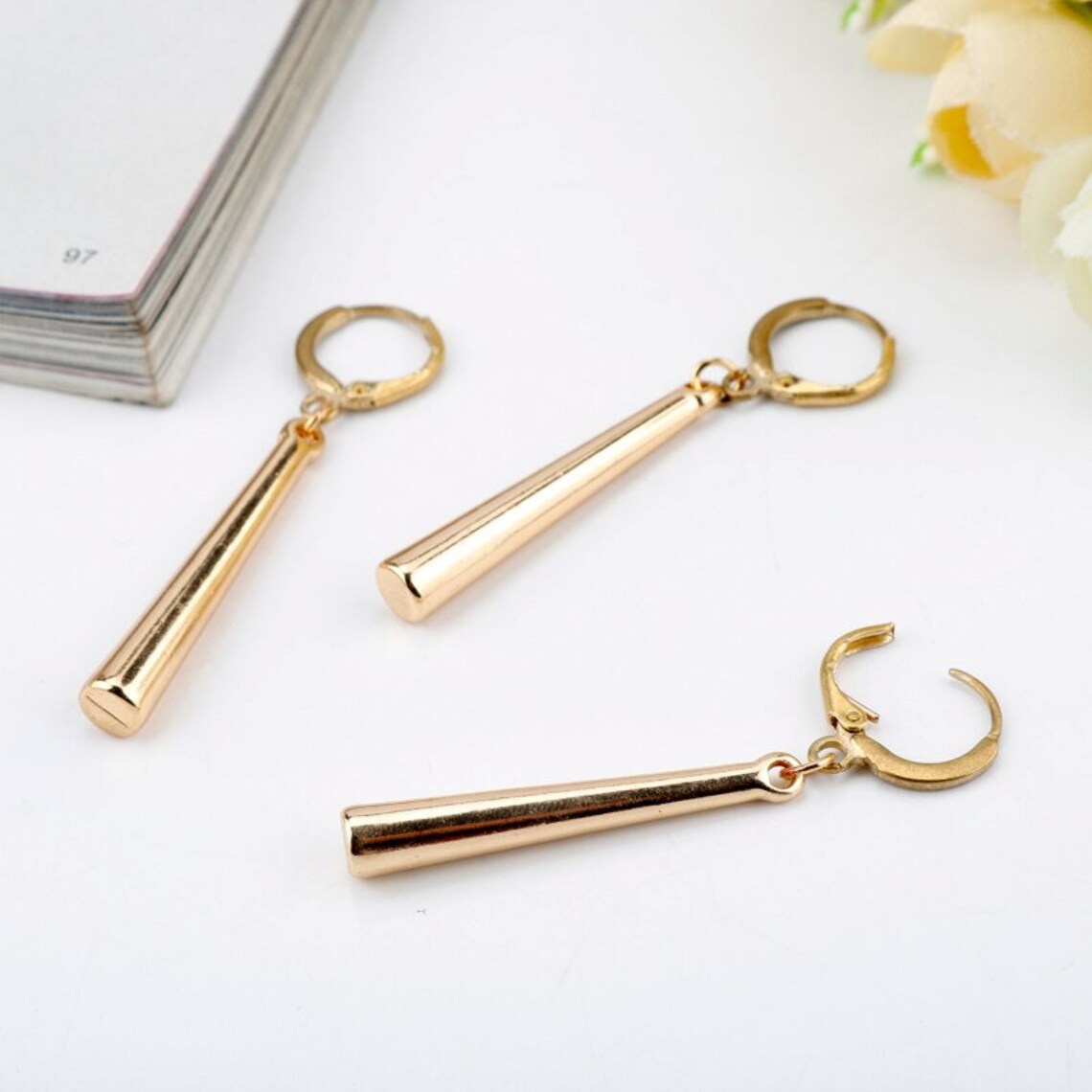 Zoro Earrings clip on 18K Gold Anime Earrings Hypoallergenic Etsy