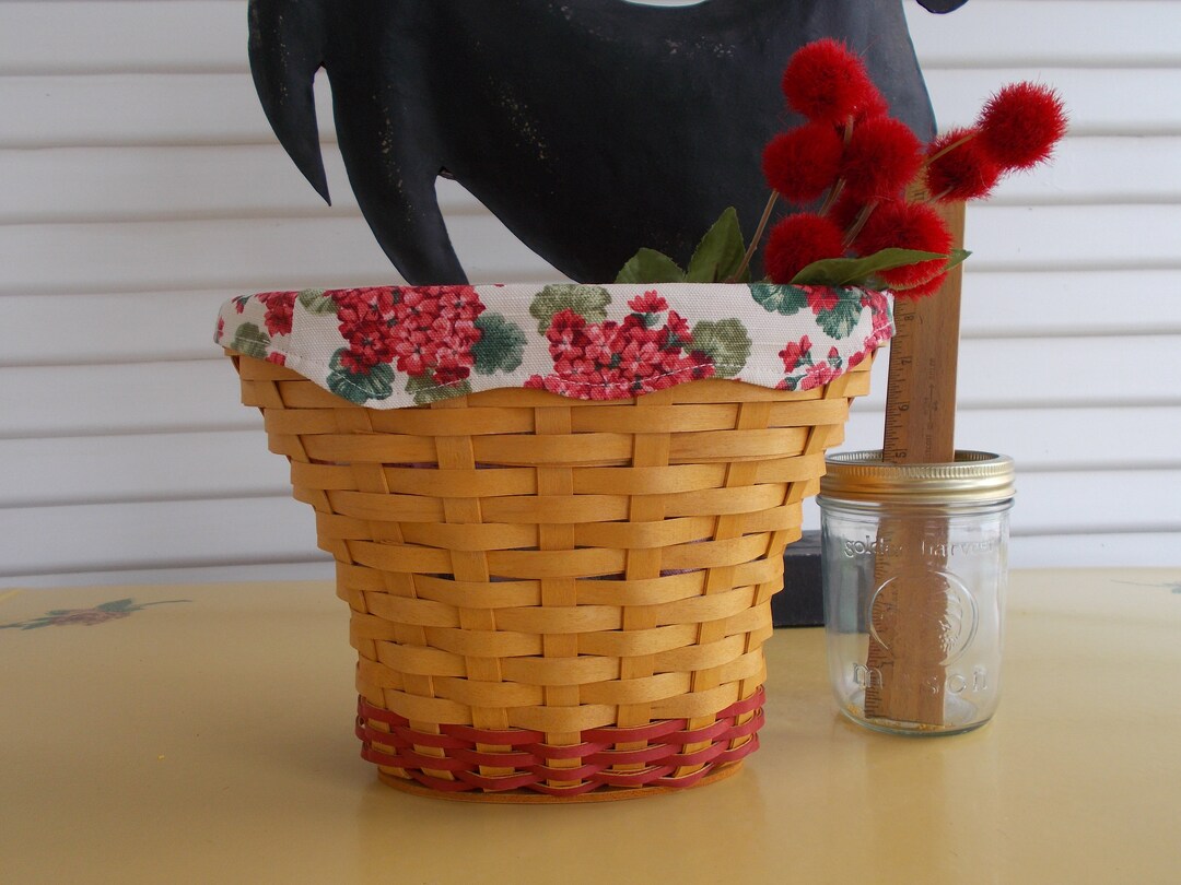 Geranium Vase / 2002longaberger May Series / Cotton Liner / Plastic ...