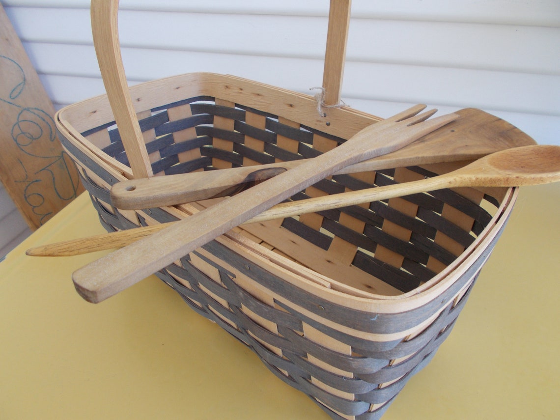 Longaberger 1988 Large Market Basket / Easter / Like New Etsy