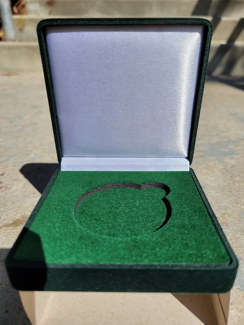 Parkie Coin Green Velvet Coin Box Etsy