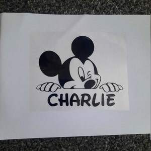 Personalised iron on transfer, Disney iron on, custom heat transfer vinyl, cute kids diy, Personalised gift, iron on patch, Disney applique